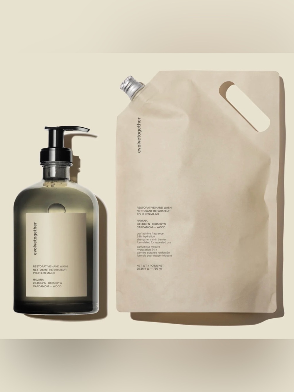 evolvetogether restorative hand wash starter set - havana - sold out! - NIB